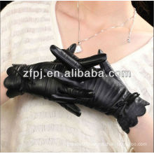 Hot sale new classy romantic leather pattern woman gloves wholesale